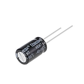 YOKIVE 25 Pcs Aluminum Electrolytic Capacitor, Radial Leads High Frequency Low Impedance (16V 1000uF 10x17mm Black)