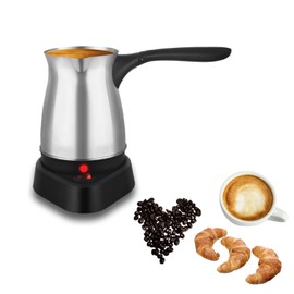 Electric Turkish Coffee Maker, 600ml, Stainless Steel, 6 Cups, Multifunctional