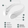White Adjustable Hanging Neck Electric Fan Bladeless Portable USB Charging