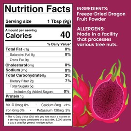 Wilderness Poets Freeze Dried Dragon Fruit Powder - Pink Pitahaya (32 Ounce)