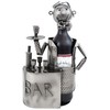 BRUBAKER Wein Flaschenhalter Barkeeper Metall Skulptur mit Geschenkkarte