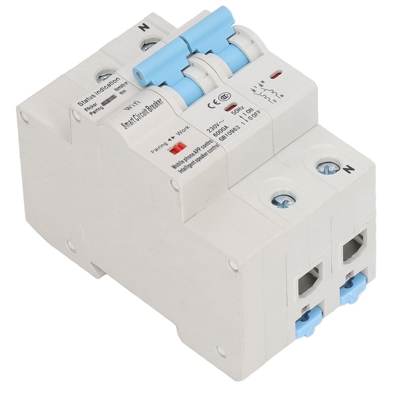Wifi Circuit Breaker 2P DIN Rail Mount Remote Control Smart