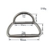 POFET Marine 316 Stainless Steel D-Ring Rubber Traction,Horse Hoof Ring