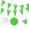 MECCANIXITY 50ft Green Pennant Banner Flags String Hanging 30PCS Triangle