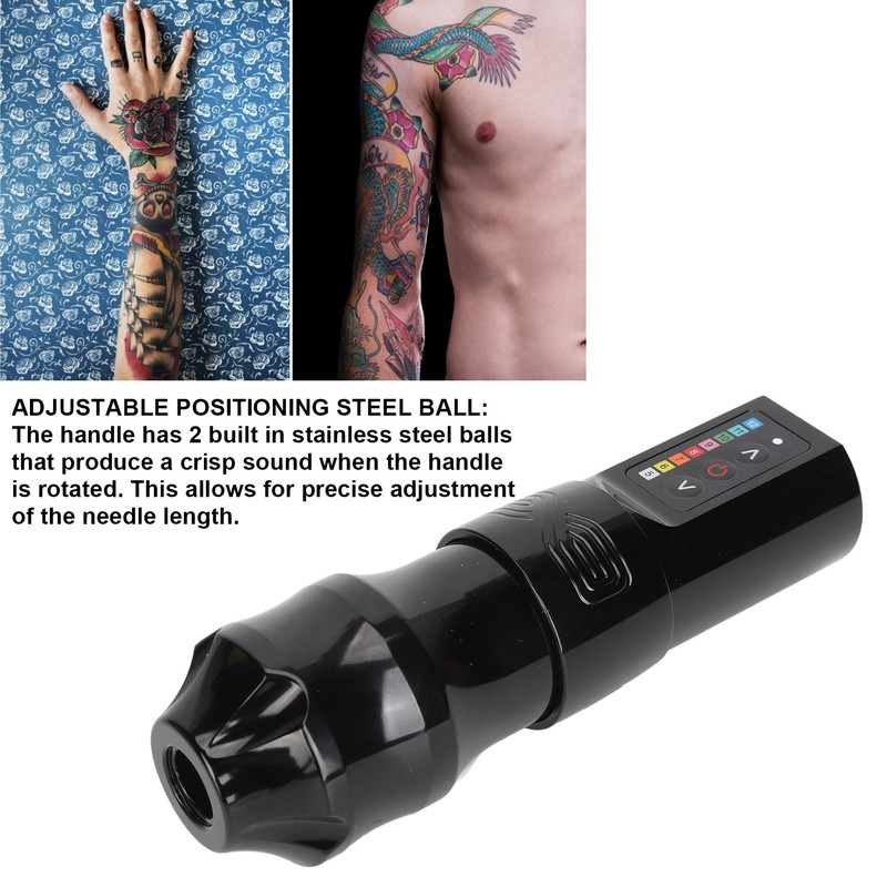 Wireless Tattoo Pen Kit Dual Battery 4mm Stroke RCA Interface