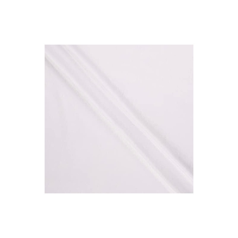 Mook Fabrics Minky Fleece Solid, White Cut by The Yard