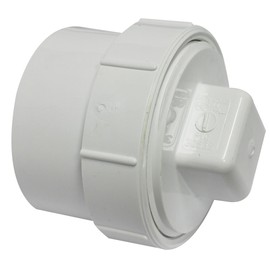 Canplas 193703AS PVC Female Cleanout Adapter with Plug, 3-Inch, White