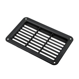 X AUTOHAUX 19X12cm Rectangular Black RV Air Vent Panel Ventilation Grill Louver - Pack of 1