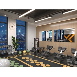 Brauthon Home Gym Mirror, 55" x 36" Frameless Bathroom Mirror, Large Tempered Glass Mirror Workout Mirror for Home Gym, Yoga Studio, Bedroom, Dancing Studio, Dressing Room