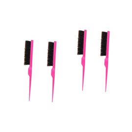 FRCOLOR 4pcs Pointed Tail Boar Bristle Massage Comb for Curly Hair Ergonomic Hair Smoothing Tool for Scalp Massaging and Detangling Random Color