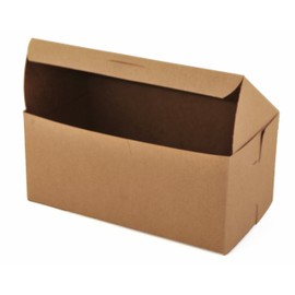 Southern Champion Tray 0949K Kraft Paperboard Non Window Lock Corner Bakery Box, 9" Length x 5" Width x 4" Height (Case of 250)