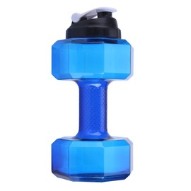 Botella de Gran Capacidad con Forma de Mancuernas Ejercicio Deportes Botella de Agua Gimnasio Gimnasio Taza de Entrenamiento Tapa a Prueba de Fugas(Azul),Botellas