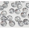 MajorCrafts® 24pcs 20mm Crystal Clear Faceted Acrylic 2 Holes Small