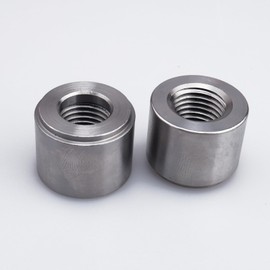 AC PERFORMANCE Natural Steel Female 1/4 NPT Weld On Bung, 1/4" Weldable Fuel Tank Fitting, Pack of 2