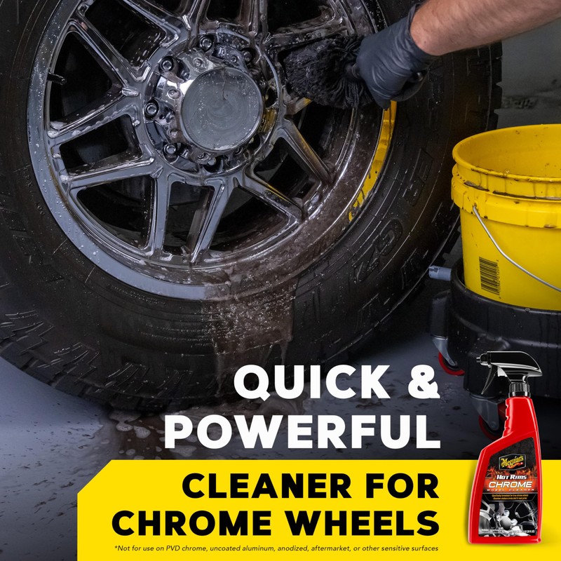 Meguiar's Hot Rims Chrome Wheel Cleaner, Deep Foaming Rim Cleaner