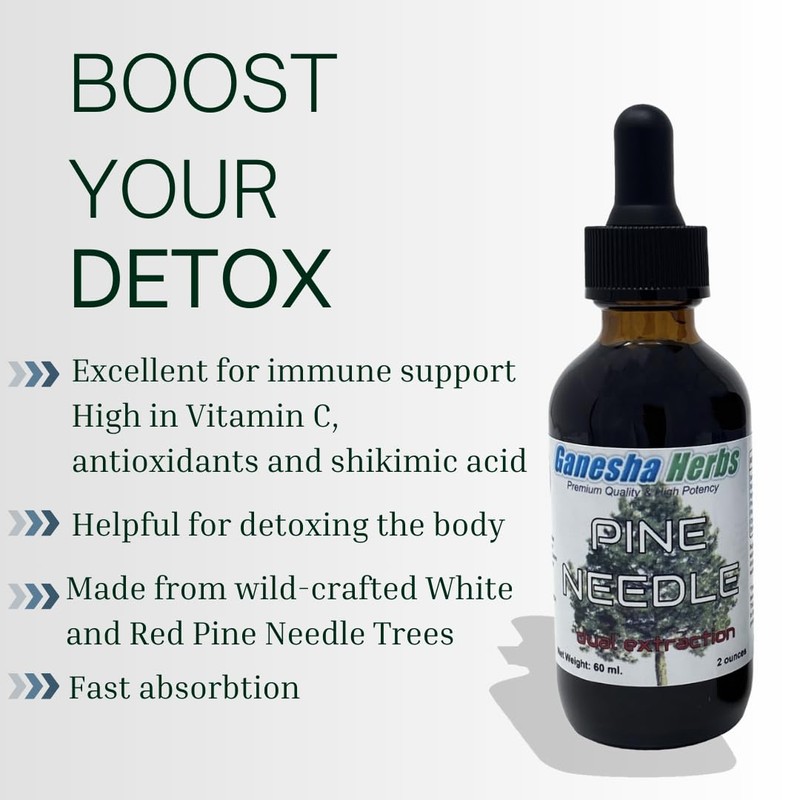 Ganesha Herbs Pine Needle Liquid Tincture Herbal Liquid Dual Extract