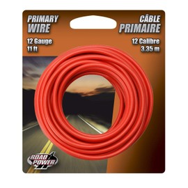 Road Power 55671533 12 Gauge Automotive Copper Wire, Red, 11'