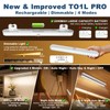 BLS Under Cabinet Lighting, 2200mah Rechargeable Closet Lights Motion Sensored,