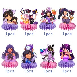 8Pcs Table Centerpiece Birthday Party Supplies Table Decorations for Aphmau Birthday Decorations