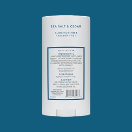 Native Deodorant | Natural Deodorant for Men, Aluminum Free with Baking Soda, Probiotics, Coconut Oil and Shea Butter | Sea Salt & Cedar