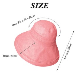 KXF Women's Beach Sun Hat Foldable Summer Sun Hats Reversible Wide Brim Beach Sun Cap for Women UPF 50+ Summer Sun Hat with Removable Chin Rope Women's Travel Sun Hats for Holiday Beach, pink