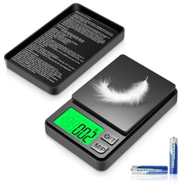 HORNBILL 0.01g/1000g Digital Kitchen Scales, Precision Pocket Scales with LCD Display and Tare Function, Electronic Weighing Food Scales with 6 Weighing Units for Jewelry, Powders, Laboratory, Coffee