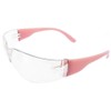 ERB Safety Products 17958 Lucy Safety Glasses, Pink Frame, Clear