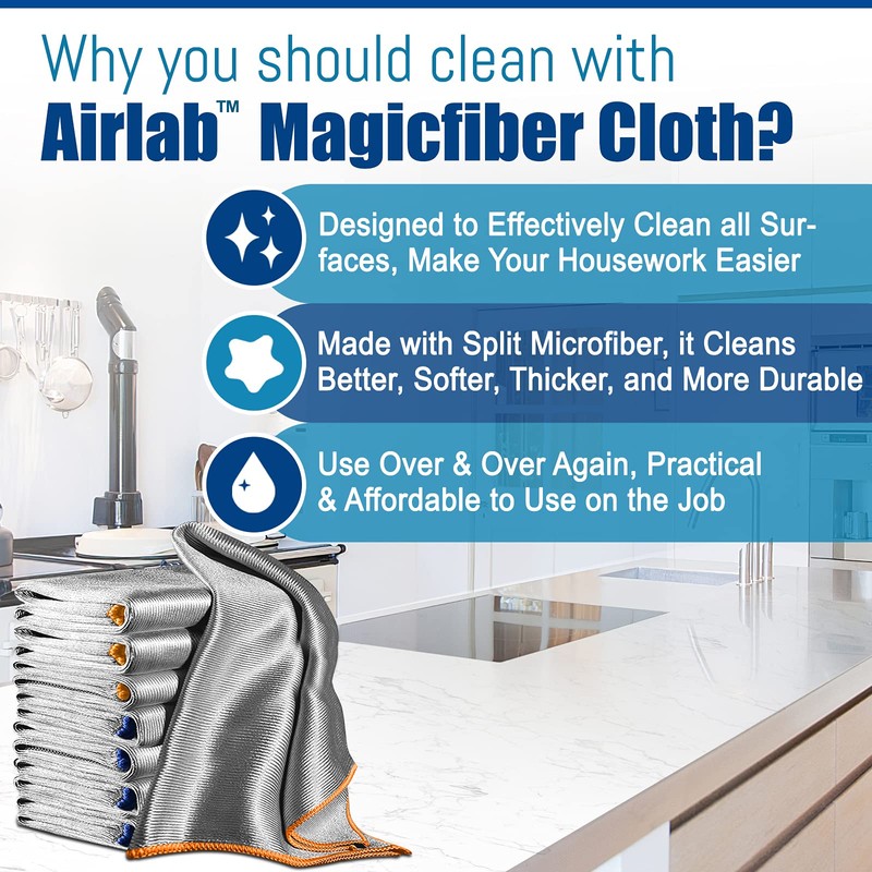Streak Free Miracle Cleaning Cloth Silver Microfiber Cloths Lint Free