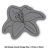 A8 'Lily Flower' Unmounted Rubber Stamp (RS00021066)