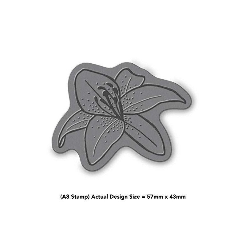 A8 'Lily Flower' Unmounted Rubber Stamp (RS00021066)