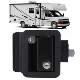 Depisuta RV Travel Trailer Entry Door Lock, RV Door Lock Replacement, Zinc Alloy Latch with Paddle Deadbolt and Keys, Campers for Travel Trailer Cargo Hauler