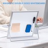 ARCOBIS Small WhiteBoard with Stand 10" X 10", Magnetic Double-Sided