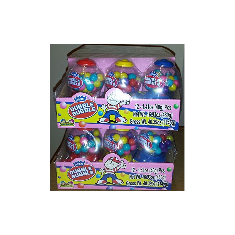 Kidsmania Original Dubble Bubble Mini Dispenser 24 Count - 2pack