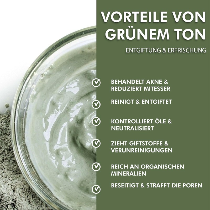 Green Clay Powder for Masks and Scrubs 100% Natural