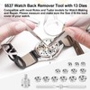MEKOTRIN 5537 Watch Case Back Removal Tool with 13 Dies,