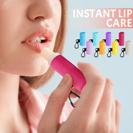 SmoothNovelty 48 Pack Lip Balm Holder Keychain Bulk Clip on Lipstick Holder Colorful Lipbalm Lip Gloss Keychain Sleeve Elastic Lipstick Sleeve Clip for Women Office Travel Gifts Party Favors, 8 Colors