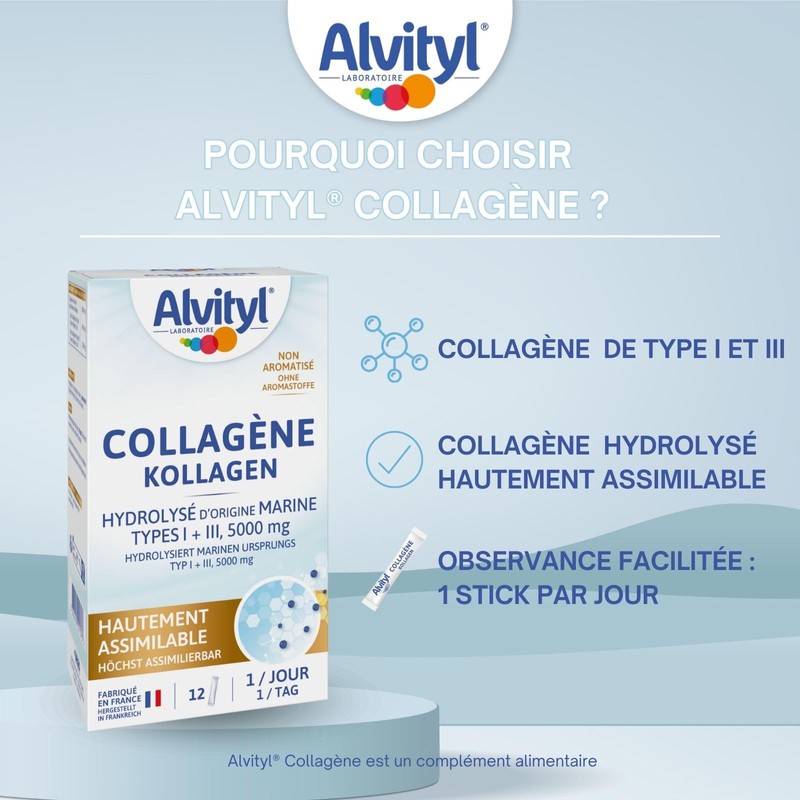 Alvityl Collagen 5000 mg, hydrolyzed, marine origin, type I and