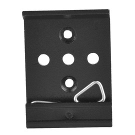 Fixed Clamp for DIN Rail, 35 mm Fixed Clamp for DIN Rail, Fixed Clamp for DIN Rail Made of Aluminium for Relay Mounting, Frosted White, Black, Screw Terminals (35 mm 5-Hole Matte Black)