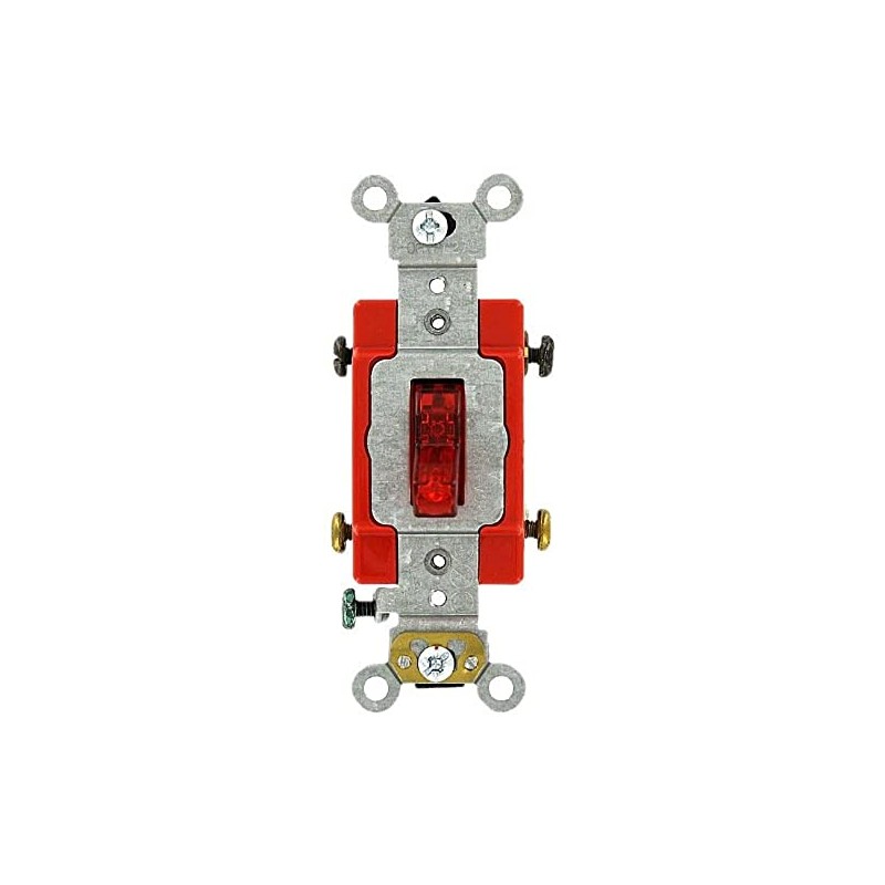 Leviton 20 Amp, 277 Volt, Toggle Pilot Light, Neutral Double-Pole