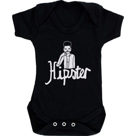 Hippowarehouse hipster moustache guy baby vest bodysuit (short sleeve) boys girls