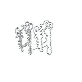 Merry Christmas-Themed Letter Greeting Card Metal Die Cuts,Sunflower Flower Leaf Cutting Dies Cut Stencils DIY Scrapbooking Decorative Embossing Paper Scrapbooking Card Making