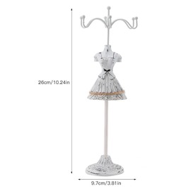 Jenngaoo Dress Doll Jewellery Stand, Desktop Necklace Earrings Rings Bracelet Storage Holder with Removable Holder Fashion Decoration (#1)