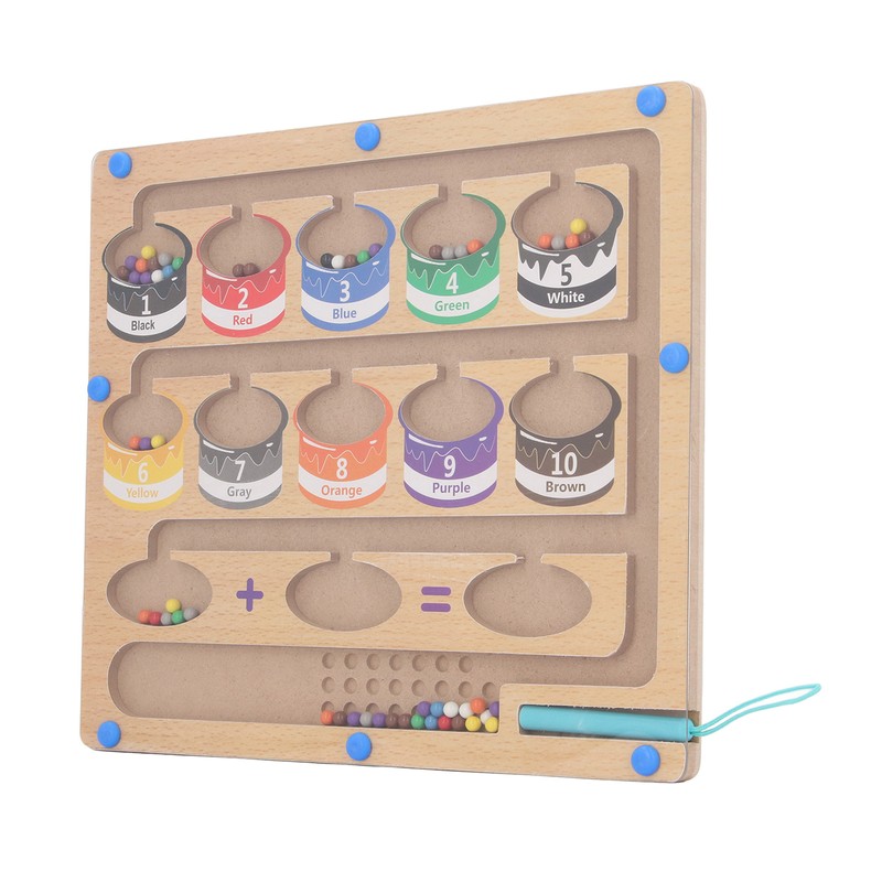 2 in 1 Magnetic Color and Number Maze Early Educational