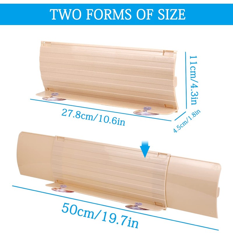 DOERDO Sink Water Splash Guard with 6Pcs Attached Sucker, Sink