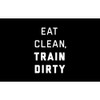 CafePress Eat Clean, Train Dirty Oval Car Bumper Sticker