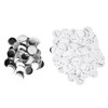 100Pcs Badge Back Cover Tinplate Plastic Base Avoid Rust Firm