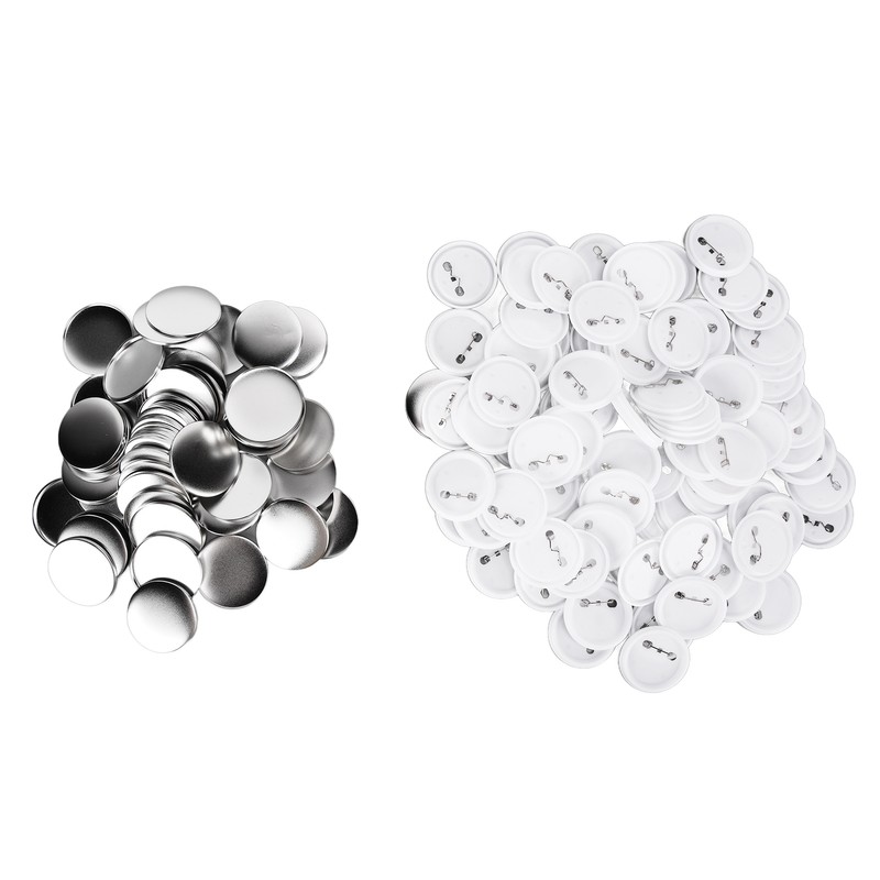 100Pcs Badge Back Cover Tinplate Plastic Base Avoid Rust Firm