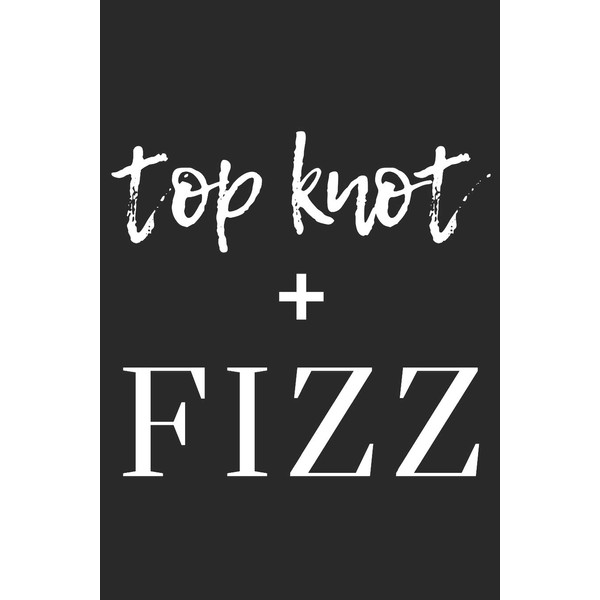 Top Knot + FIZZ: Blank Lined Writing Journal Notebook Diary
