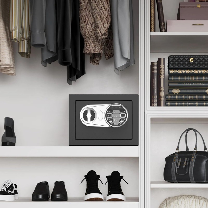 Goldenkey Small Kids Safe for Money, Digital Mini Safes with