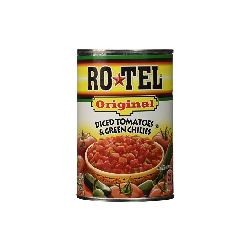 Ro Tel Original Tomato Diced Green Chili, 10 Ounce, (Pack